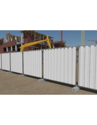 Clôture M800 opaque Heras blanc 2,2 x 2 m