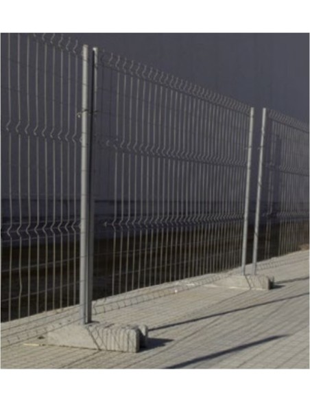 Clôture de chantier TM1 avec 2 poteaux tubes 