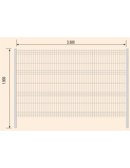Clôture de chantier TM1 avec 2 poteaux tubes 