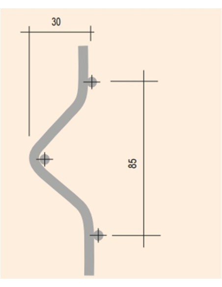 Clôture de chantier TM1 avec 2 poteaux tubes 