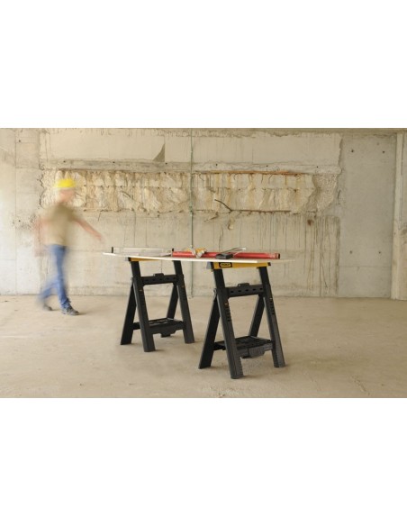 Tréteau pliable télescopique - lot de 2 pièces