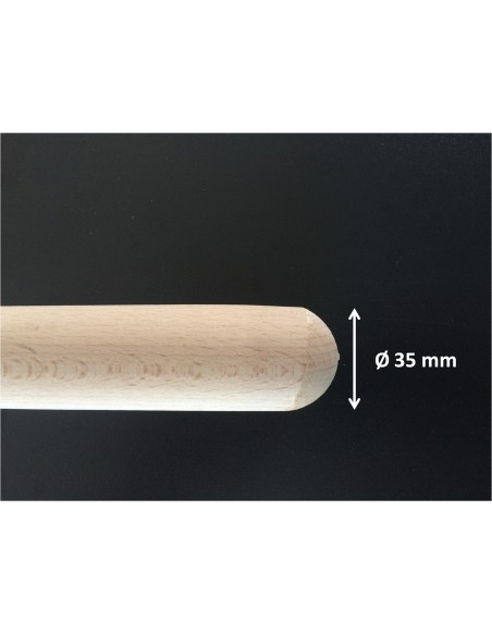 Manche bois rond ergonomique pelle