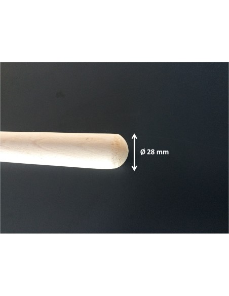 Manche bois rond râteau & cantonnier Manche bois rond râteau & cantonnier