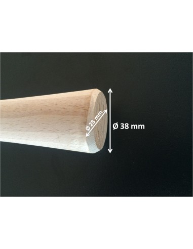 Manche marteau coffreur Ø 39 x 29 mm en bois