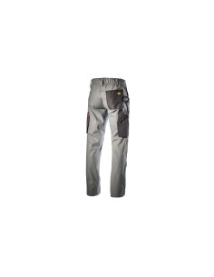 Pantalon gris stretch avec genouillères en coton 2