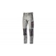 Pantalon gris stretch avec genouillères en coton