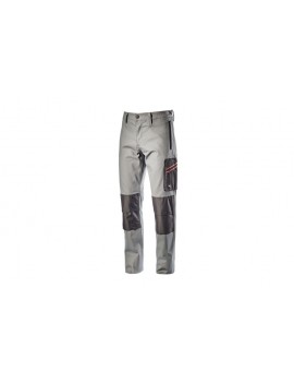 Pantalon gris stretch avec genouillères en coton