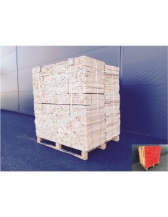 Piquets bois 50 cm bout peint rouge 2