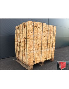 Piquet bois 25 cm peint bout rouge 2