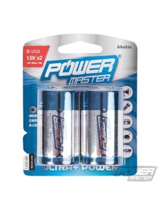 Lot de 2 piles alcalines Super LR20 type D