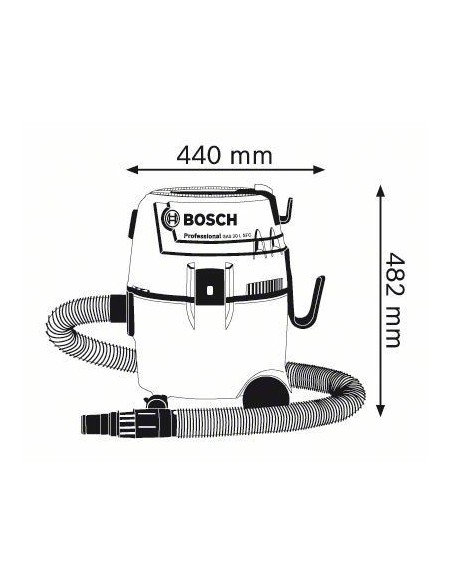 Aspirateur BOSCH pour solides et liquides GAS 20 L SFC Professional