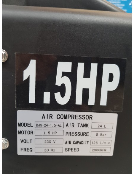 Compresseur d'air coaxial 24 L, 1,5 cv, électrique