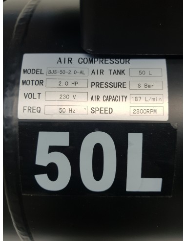 Compresseur d'air coaxial 50 L, 2 cv, électrique