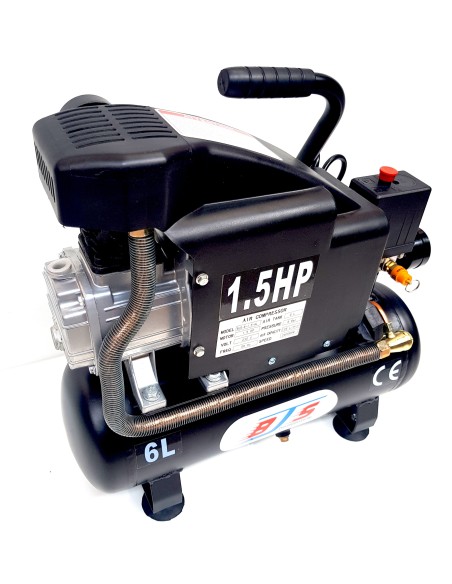 Compresseur d'air coaxial 6 L, 1,5 cv, électrique Compresseur d'air coaxial 6 L, 1,5 cv, électrique
