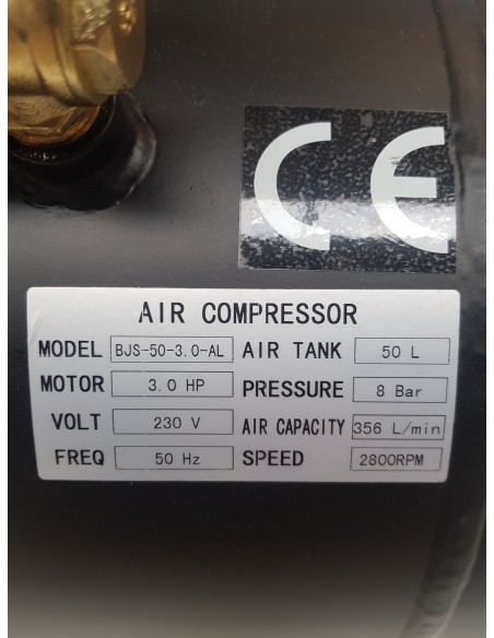 Compresseur d'air coaxial 50 L, 3 cv, électrique