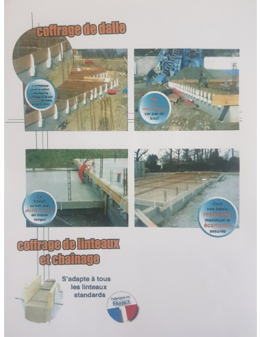 Entretoise en aluminium pour sabot serre joint