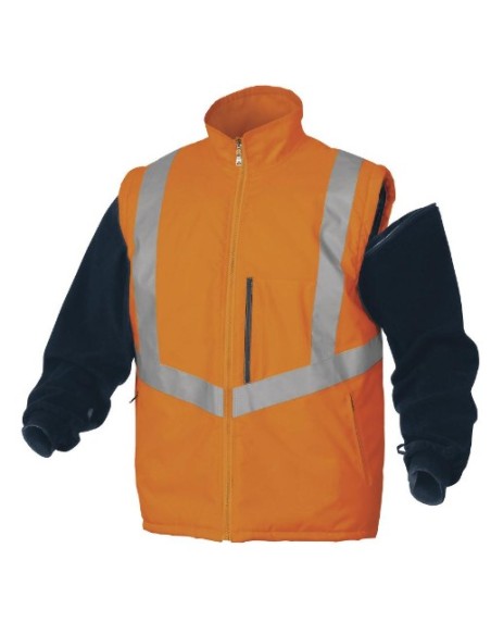 PARKA 4 EN 1 HAUTE VISIBILITÉ POLYESTER OXFORD ENDUIT PU