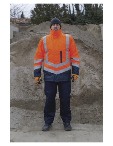 PARKA 4 EN 1 HAUTE VISIBILITÉ POLYESTER OXFORD ENDUIT PU