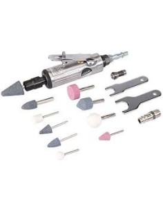 Meuleuse pneumatique et accessoires, 15 pcs