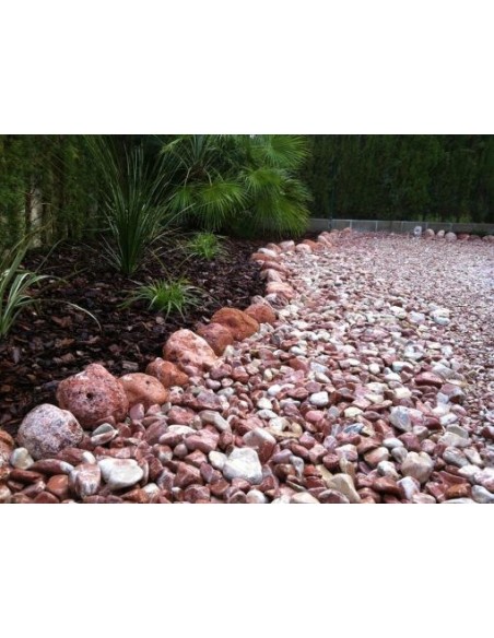 Galet Marbre Rouge 25-40 Sac de 20kg