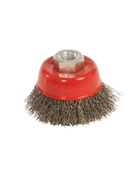 Brosse boisseau à fils d'acier ondulés