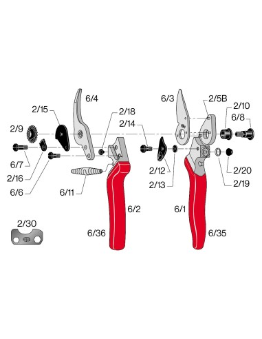 Poignée complète sans lame pour F6-6CC