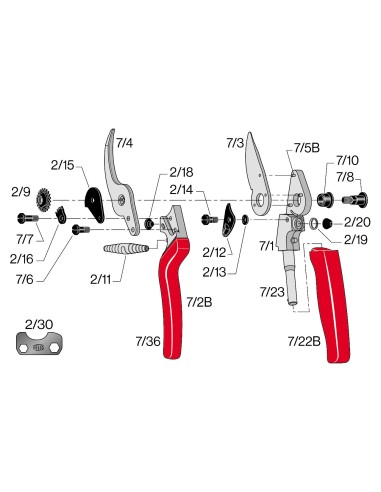 Poignée complète sans lame pour F7