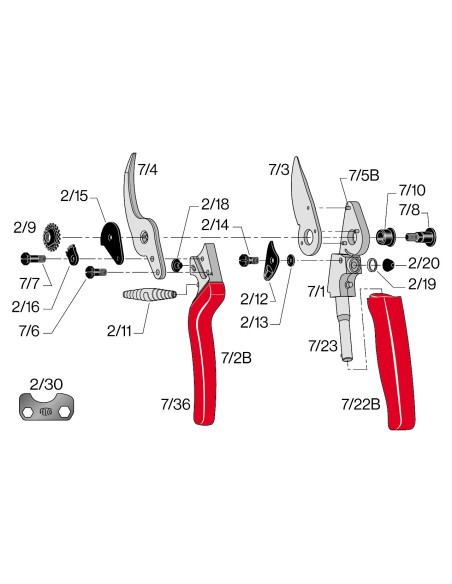 Poignée complète sans lame pour F7