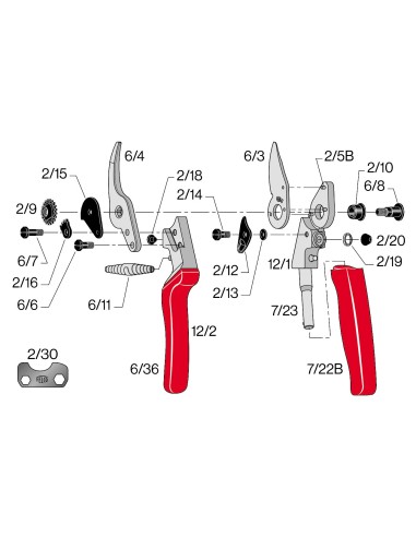 Poignée complète sans contre-lame pour F12