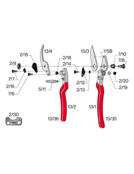 Poignée complète sans contre-lame pour F13