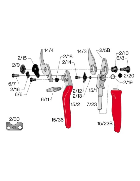 Poignée complète sans lame pour F15