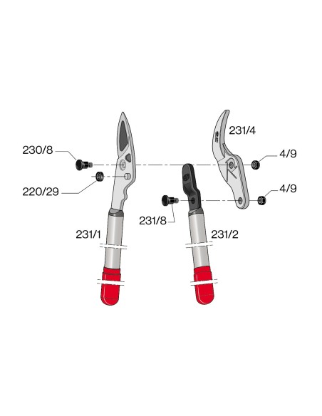 Poignée avec lame pour F231