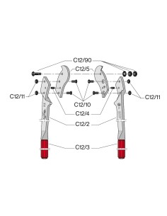 Kit: boulon, rondelle, écrous pour F12 2