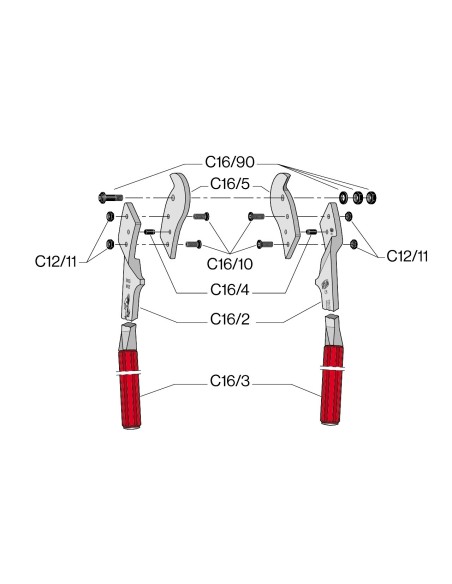 Kit: boulon, rondelle, écrous pour F16