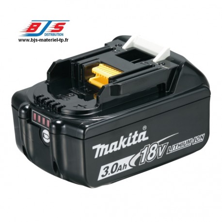 Batterie MAKITA BL1830B Li, 18 V / 3 Ah, avec indicateur de charge de batterie