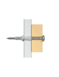 Cheville tous matériaux UX 6 x 35 WH avec collerette et crochet droit Boîte de 25 2