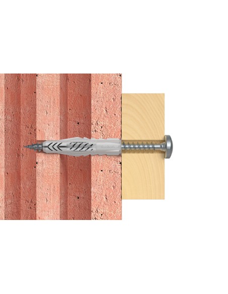 Cheville tous matériaux UX 6 x 35 WH avec collerette et crochet droit Boîte de 25