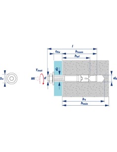 Goujon à expansion BARACO/M FM 753 Zn M8 2