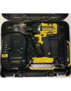 Perceuse visseuse à percussion STANLEY + 2 batteries 2Ah + chargeur + mallette 2