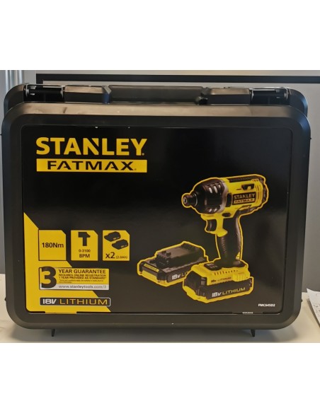 Perceuse visseuse à percussion STANLEY + 2 batteries 2Ah + chargeur + mallette Perceuse visseuse à percussion STANLEY + 2 batteries 2Ah + chargeur + mallette