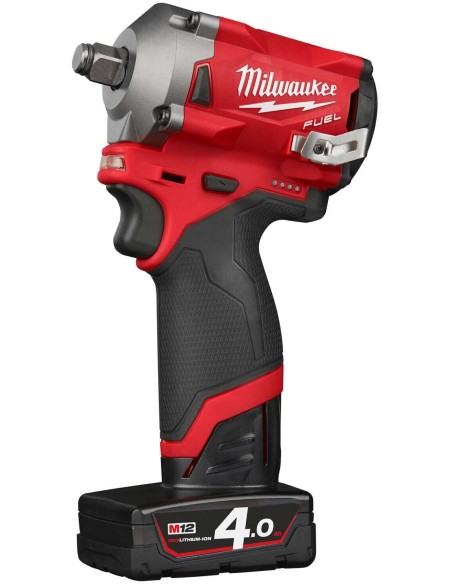 Clé à choc Milwaukee (1x batterie 2,0 Ah + 1x batterie 4,0 Ah) dans HD Box - 339 Nm - 1/2"