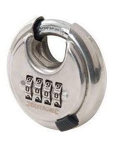 Cadenas avec combinaison à 4 chiffres en acier inoxydable 70 mm