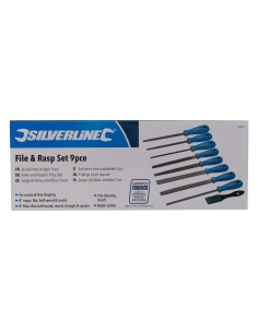 Ensemble limes et râpes Silverline 9 pièces 2