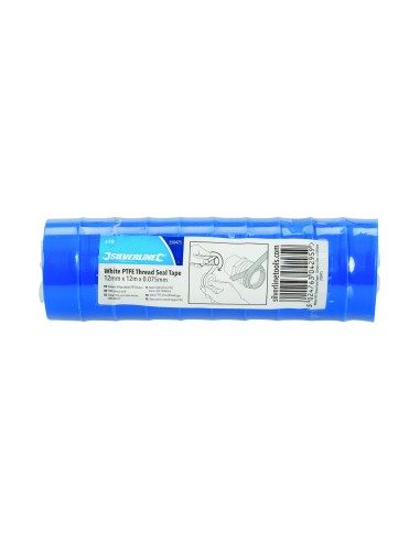Ruban d'étanchéité pour filetage PTFE blanc Silverline 10 pièces