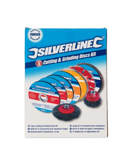 Kit de disques de coupe et de meulage Silverline 12 pièces