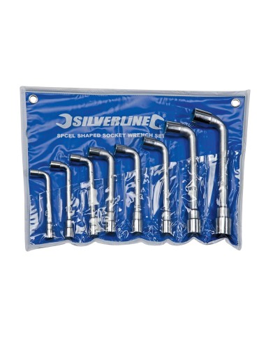 Jeu de clés à douille en L Silverline 8 pièces