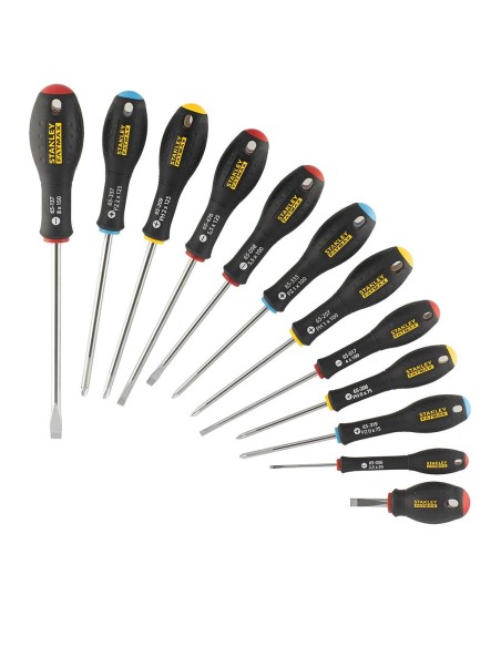 TOURNEVIS ELECTRICIEN + MECANICIEN + PHILLIPS + POZI - JEU DE 12PCS FATMAX