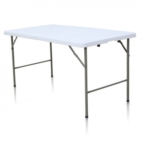 Table rectangulaire dimension 152 cm x 76 cm pliante en malette