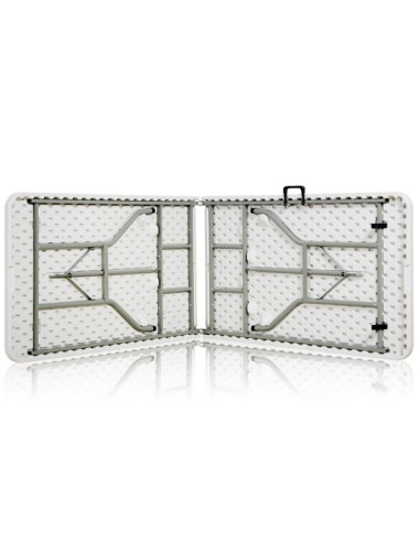 Table rectangulaire dimension 240 cm x 76 cm, pliante en malette