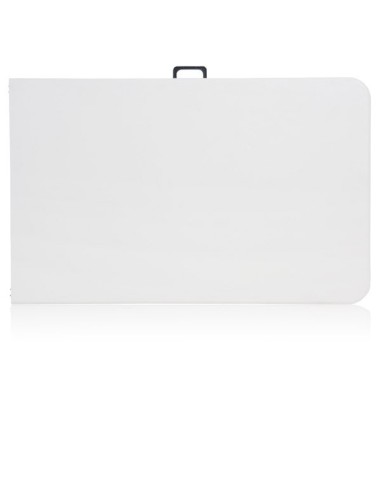 Table rectangulaire dimension 240 cm x 76 cm, pliante en malette